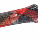 Fishing Rod Cover Rod Braided Strap Reel Cover Glove Protector (Black red)