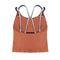 Women Summer Sleeveless Spaghetti Strap Seamless Bra Pads Vest Top (Red) A#S