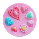 Heart Brooch Silicone Mold Fondant Cake Cooking Tools Cupcake Chocolate Moulds Z