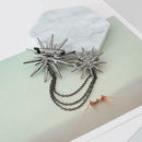 Tassel Shiny Chain Snow Flake Christmas Festival Party Buckle Pin Brooch