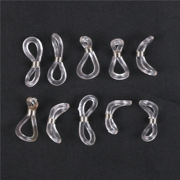 40X Chain Strap Holders Rubber Loop Ends Clear Eye Glasses Spectacle Supplies  Z