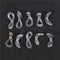 40X Chain Strap Holders Rubber Loop Ends Clear Eye Glasses Spectacle Supplies  Z