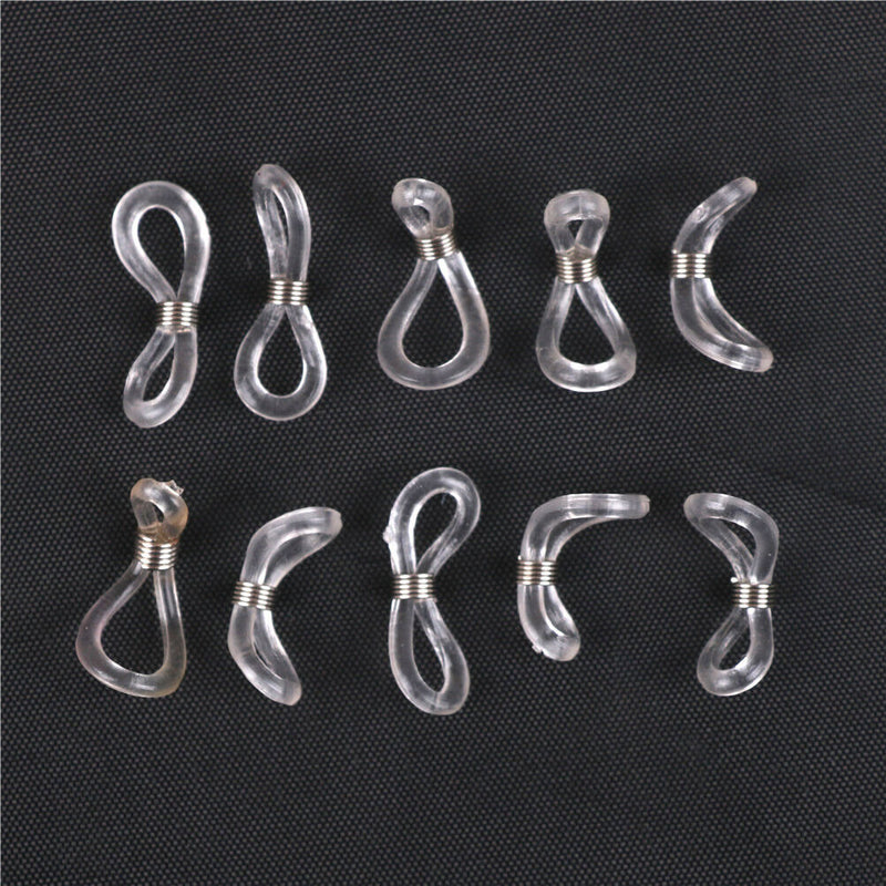 40X Chain Strap Holders Rubber Loop Ends Clear Eye Glasses Spectacle Supplies  Z