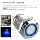 Self-Locking ON/OFF 12V Car Aluminum LED Power Push Button Switch Red