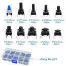 180 pieces 4 pin push button switch 10 Values Tactile push button switch Mo