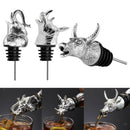 3pcs Animal Head-Wine Pourer Spout,Wine Bottle Stopper for Bar Tools