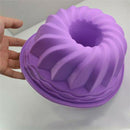 Large Spiral Shaped Bundts Cake Pan Bread Bakeware Silicone Mold Baking Tools