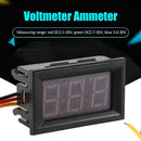 3X(Ts-H14422 5~100V Voltmeter Ammeter Blue + Red Led Amp Dual Digital Volt
