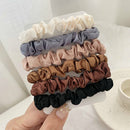 6X Elastic Hair Bands Silk Satin Scrunchie Hair Ties Ponytail Holder Ropes NEW.