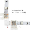 95pcs 10mm Solderless 4Pin Connector Clip for 5050 RGB LED Strip Light Power