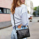 Women Rivet PU Leather Satchel Crossbody Bag Sling Messenger Shoulder Bags A