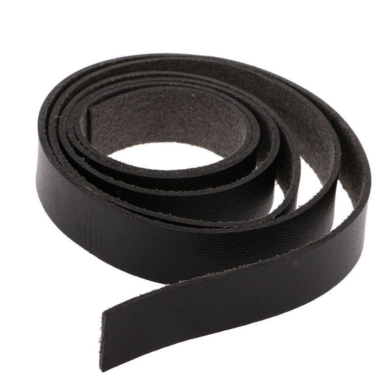 1.5cm In Width Pu Leather Trimming Strap Roll For Garment Black 2 Pieces
