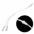 3.5mm Stereo Audio Male to 2 Female Headset Microphone Cable Y Splitter