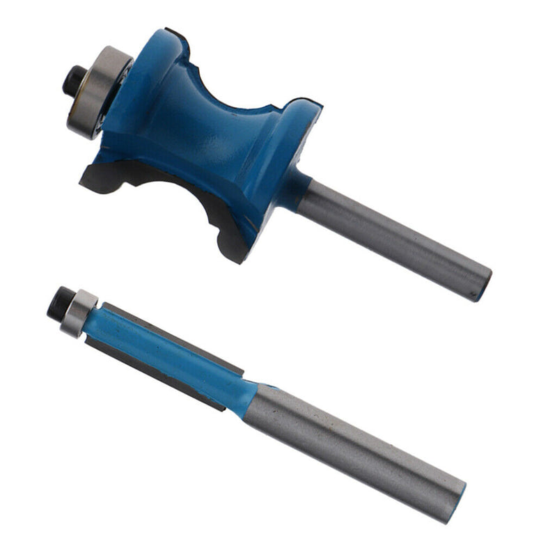 2 X Milling Carbide Cutter Window Casing Router Bit 1/4inch Woodworking Tool