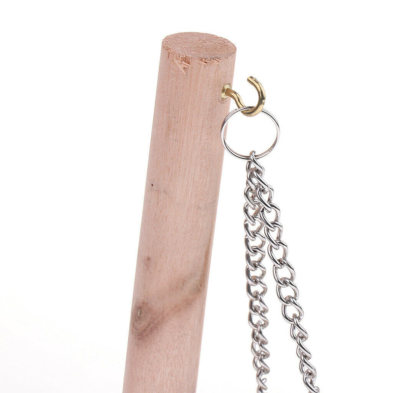 Bird Stand Wood Perch Swing for Parrot Macaw African Grey Parakeet Cockatiel