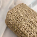 Summer Straw Square Bucket Backpack Zipper Design Women Straw Handbags Bags Y8Q8