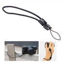 Black Camera Wrist Hand Strap w/ Leather for Canon Nikon Olym~ES