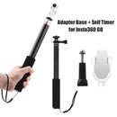Adapter Base Protective Case+Telescopic Selfie Stick Rod for Insta360 GO Camera