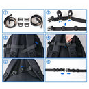 Black Backpack Chest Strap Stability Sternum  Camping Strap With Buckle