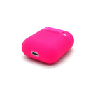 2PCS Silicone Protective Cases Cover for AirPods Charging Case Rose Red&Pink