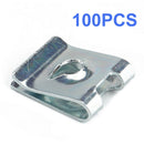 100pcs/set  No.4 U Nut Car Interior Door Trim Panel Fastener Clip U Type Nuts