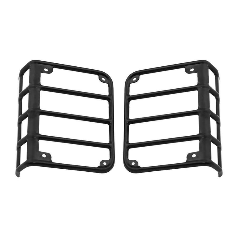 1Pair Metal Rear Tail Light Guards Covers for 07-17 Jeep Wrangler JK JKU A