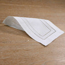 23*15cm White Hemstitch Dinner Napkins Ladder Cotton Linen Cloth Table  HAJ