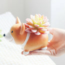 Cartoon Corgi Dog Decoration Craft Succulent Flower Pots Office Animal Shaped