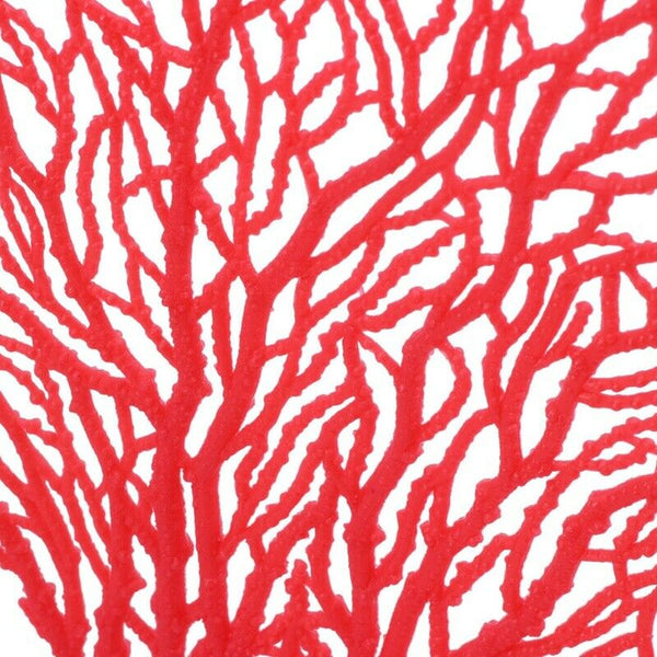 5.5" Height Red Soft Plastic Branch Coral Emulational Underwater Plant Deco A4P9