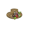 Women Fancy Hat Rhinestones Brooches Alloy Brooch Pins Fashion Jewellery