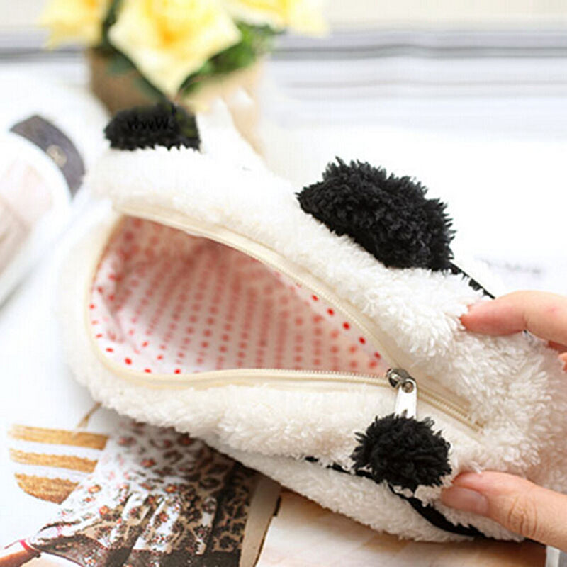 Soft Cute Plush Cosmetic Makeup Cartoon Storage Bag Pen Pencil Case Pouch  3C