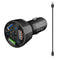 Black 7A Portable 3 USB Ports Car Charger + Charging Cable For DJI Mavic Mini