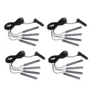 4x Flexible 9 LED 4 Strip Light Lighting Outdoor Background Light Waterproof