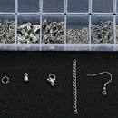 220pcs Earring Jewelry Making Findings Kit Jump Rings Lobster Clasp Ear Wire