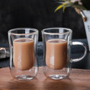 80Ml European Double Coffee Mug Heat-Resistant Double Glass Cappuccino Cup
