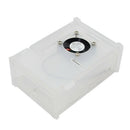 2X(Transparent Acrylic Case Enclosure Box with Cooling Fan for Raspberry Pi