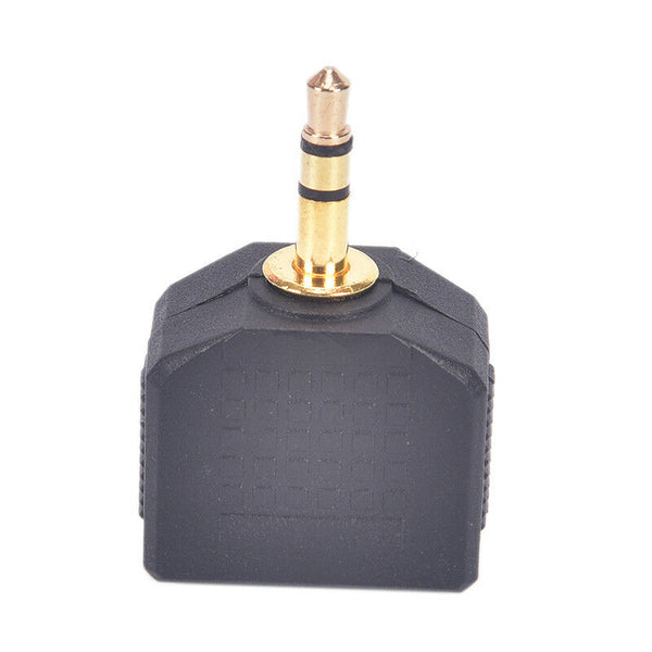 3.5mm Stereo Jack Headphone Splitter Adaptor 1 Plug to 2 Sockets   Z