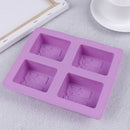 4-Cavity Tree Silicone Mold Cake Soap Mould Cookie Chocolate Mold DIY Bak 3C