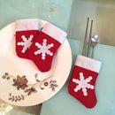 12pcs Mini Christmas Stocking Silverware Dinnerware Cover Party Decorations A