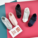 Color Random Stripe Socks Thin Cotton Sock Slippers Short Men Women Ankle SoB3C