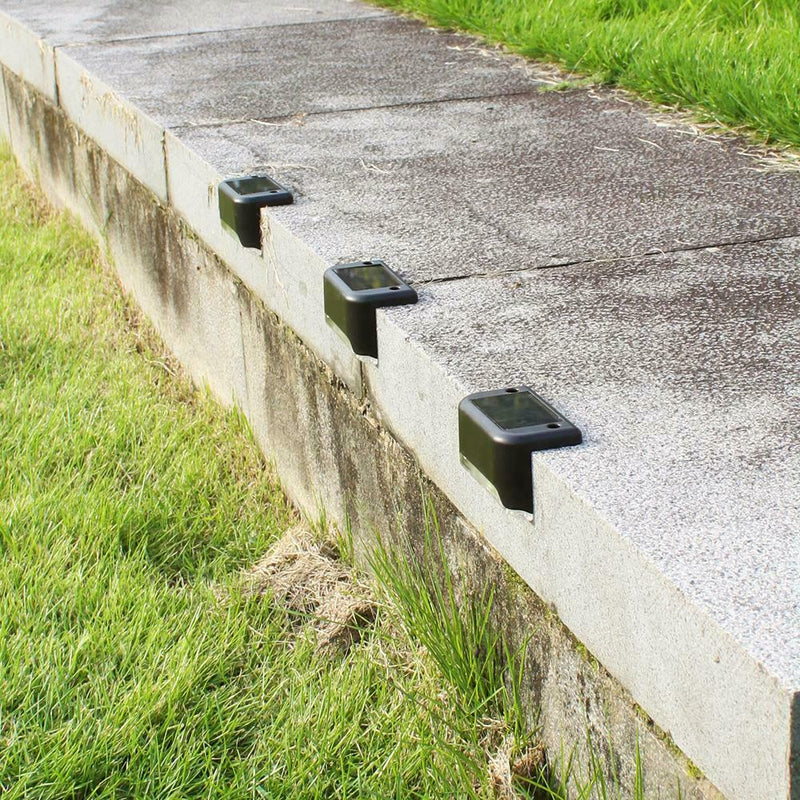 LED Wall Lamps Waterproof Stair Lights Solar Powered Courtyard Street Lamps
