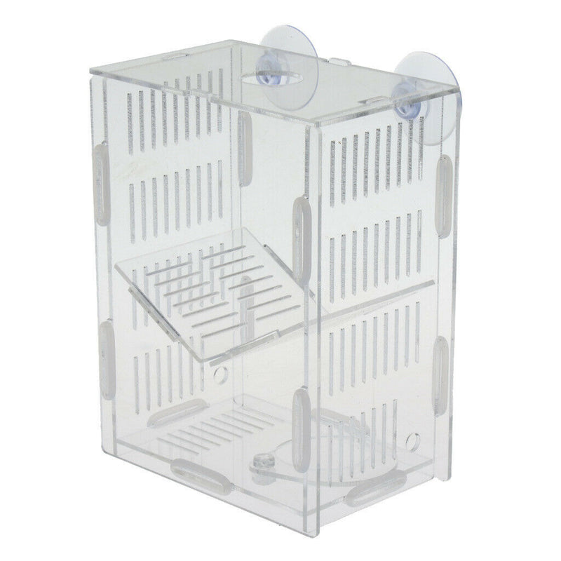 Aquarium Fish Tank Plastic Floating Isolation Divider Breeding Box Transparent