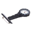 Black Quartz Movement Nurse Brooch Fob Tunic Pocket Pendant Watch F6R6