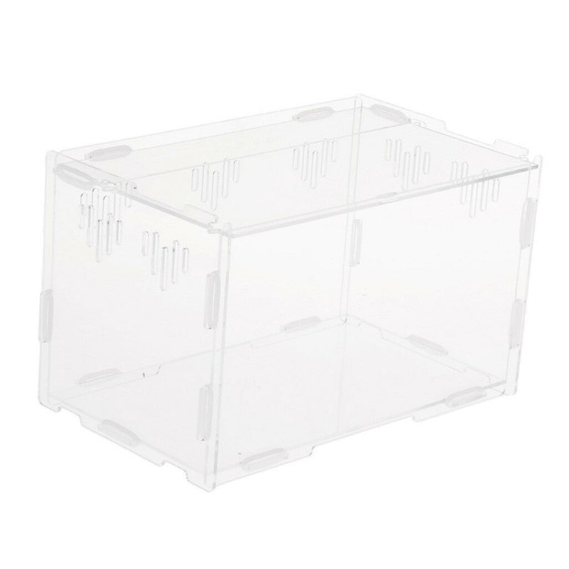 Acrylic Pet Reptile Terrarium Habitat Breeding Box Turtle Tank Clear S