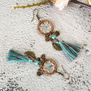 New Bohemian Dream Catcher Tassel Earrings For Women Fashion Boho Ethnic Gr