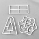 3pcs Sky Wheel DIY Fondant Chocolate Cake Embossing Stencil Biscuit Mold