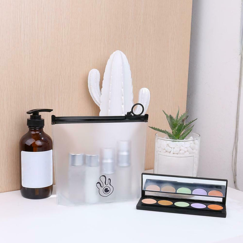 Clear PVC Waterproof Makeup Bag Transparent Travel Cosmetic Wash Pouch (M) A