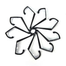 9 Pack Coat Hooks Wall Mounted for Hat Hardware Dual Prong Retro Coat Hanger Gn