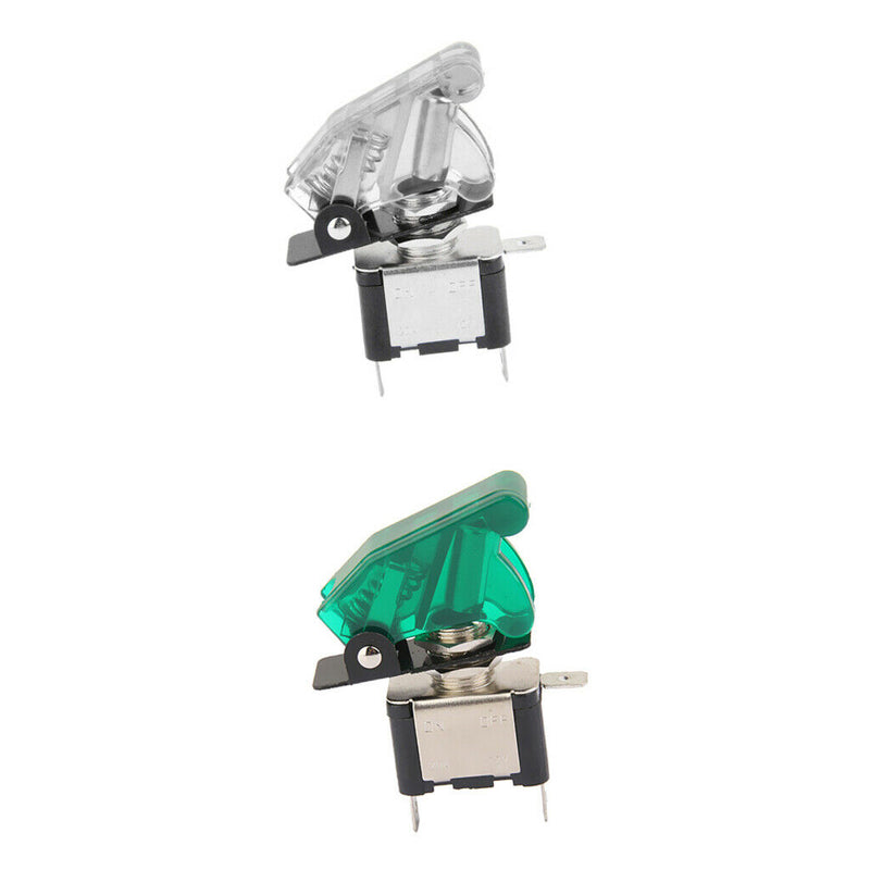 2 Pieces 12V 20A Car SPST Toggle Rocker Switch Control with Green&Blue LED