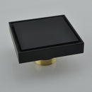 100X100 Shower Drain Black Bathroom Floor Drain Tile Insert Bathroom Access